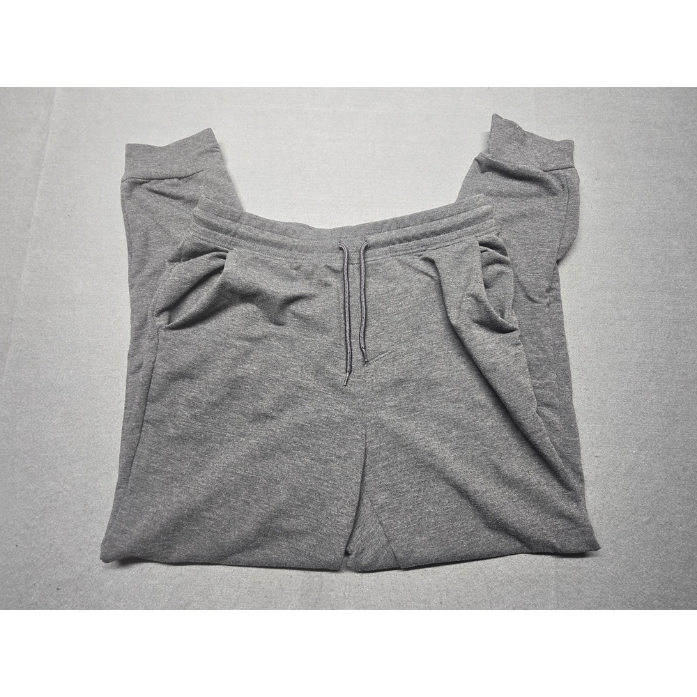 Athletic Works Jogger Pants Mens Medium (32-34) Dark Gray Pockets Drawstring